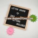 Wholesale Customized 10 X 10 Inch Oak Frame Black Felt Letter Board