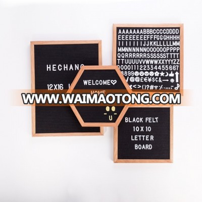 Wholesale oak frame Letter board with different felt color